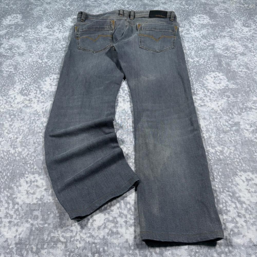 Y2K Skater Grunge Diesel Safado Jeans Mens 34x32 Grey Straight Leg Stretch